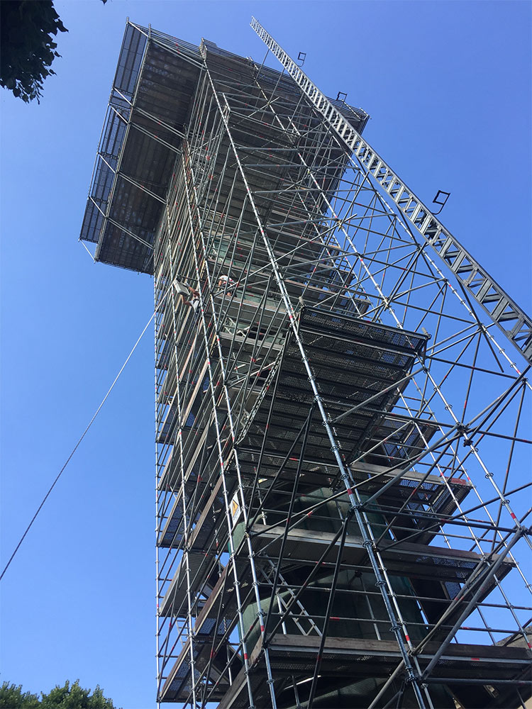 installazione ponteggio torre piezometrica milano edilnoleggi valente